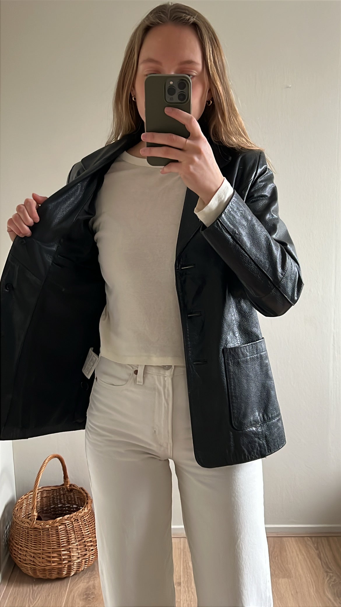 vintage leather jacket