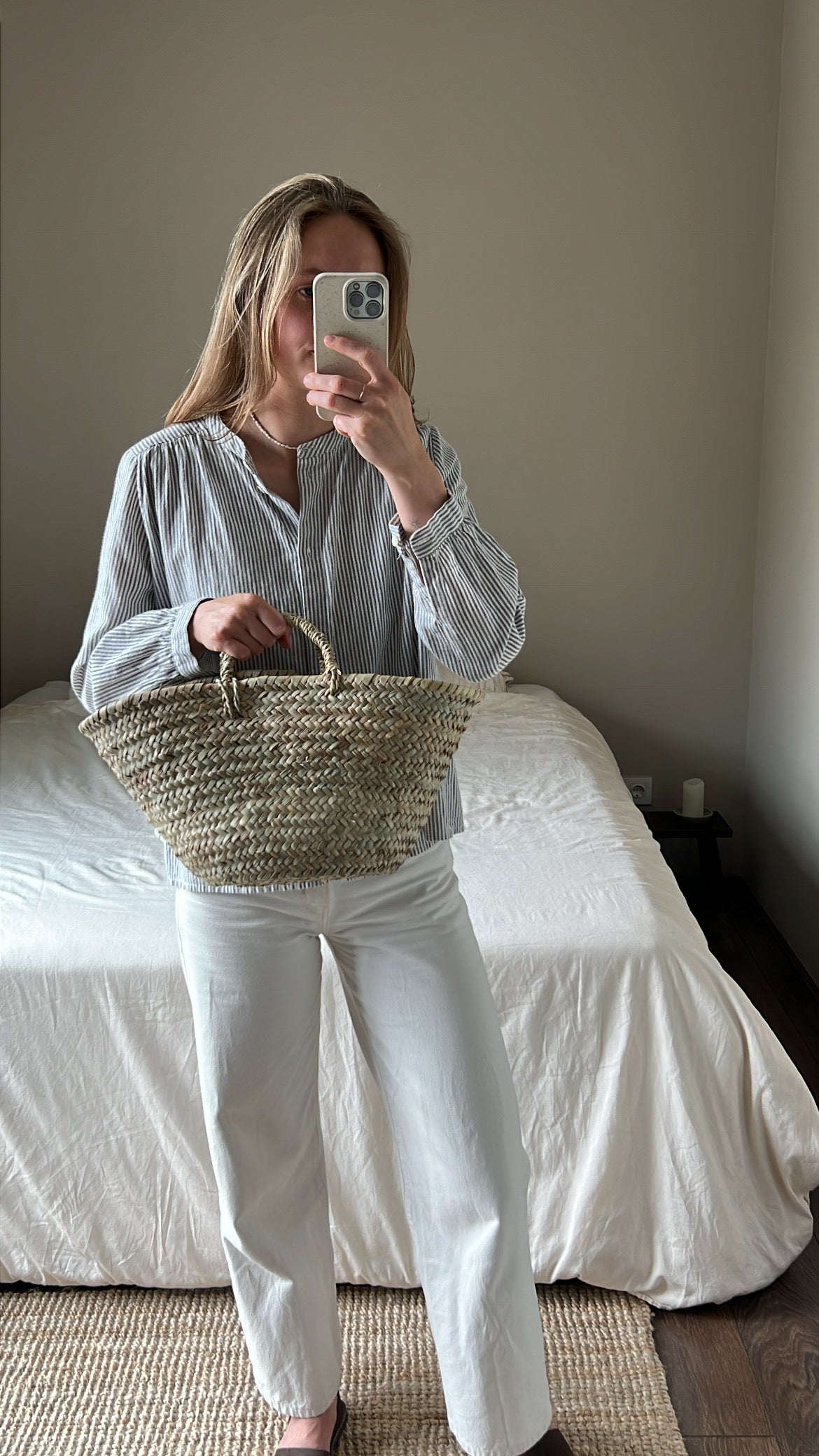 Straw bag medium