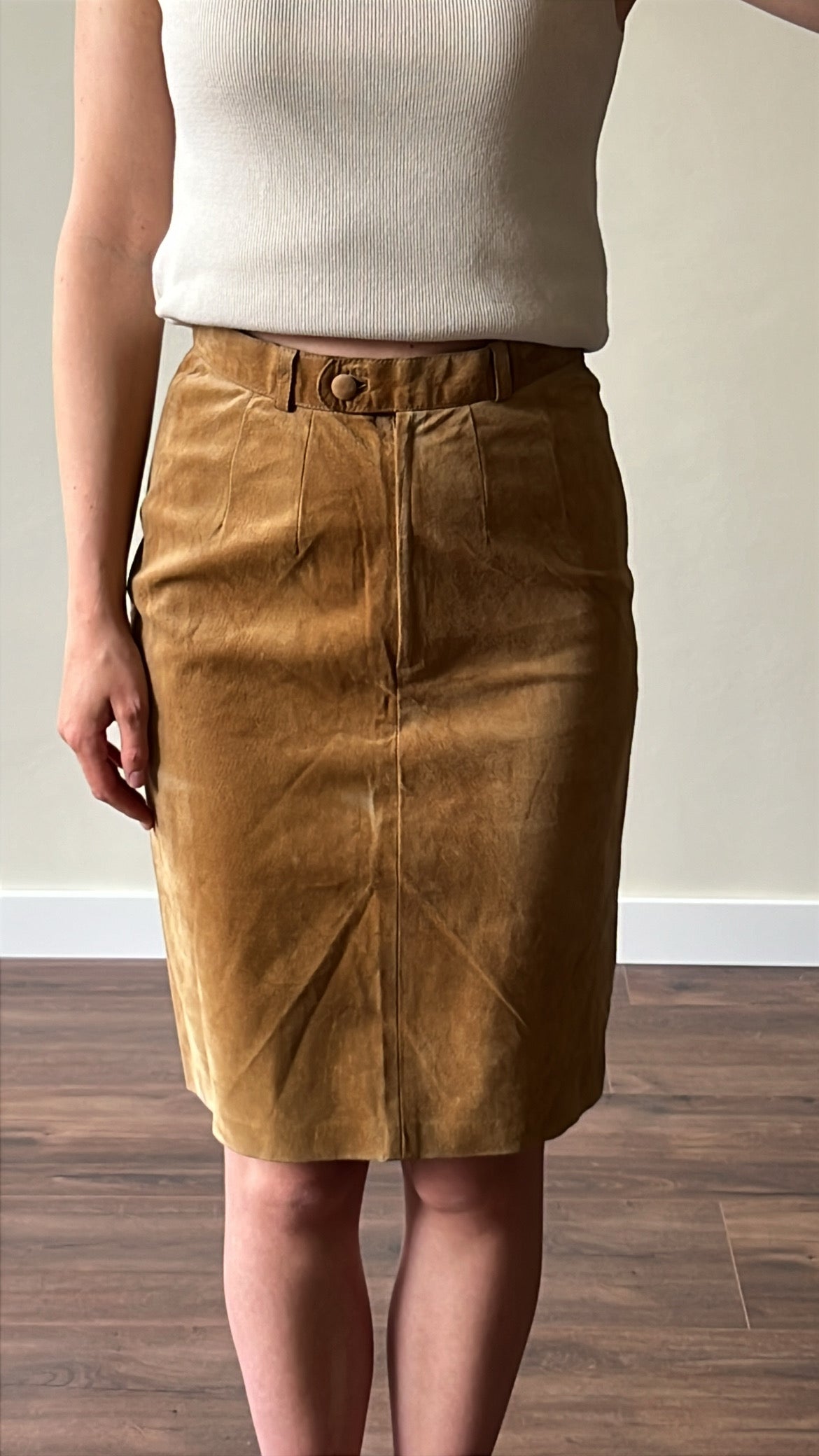 Vintage suede skirt