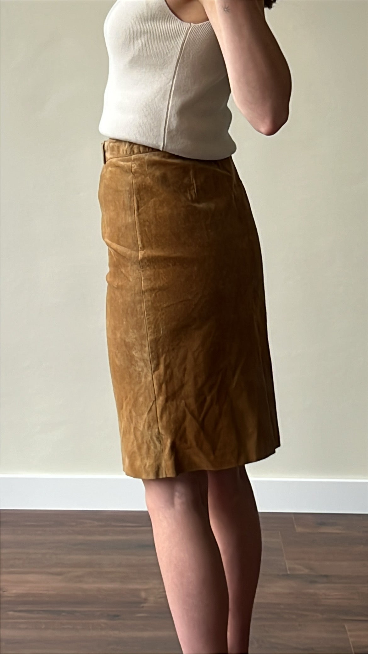 Vintage suede skirt