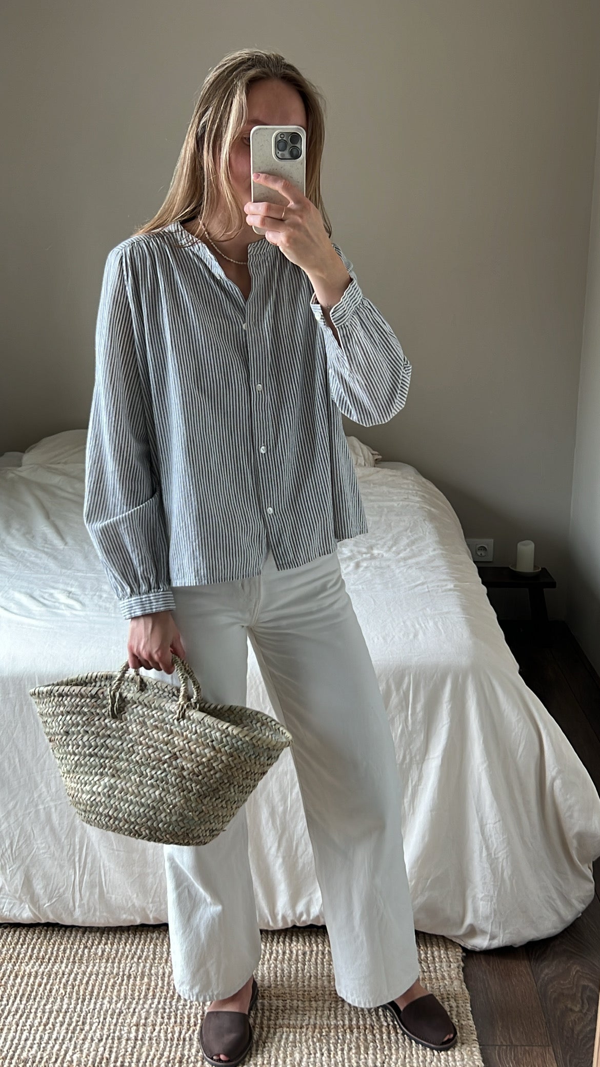 Straw bag medium