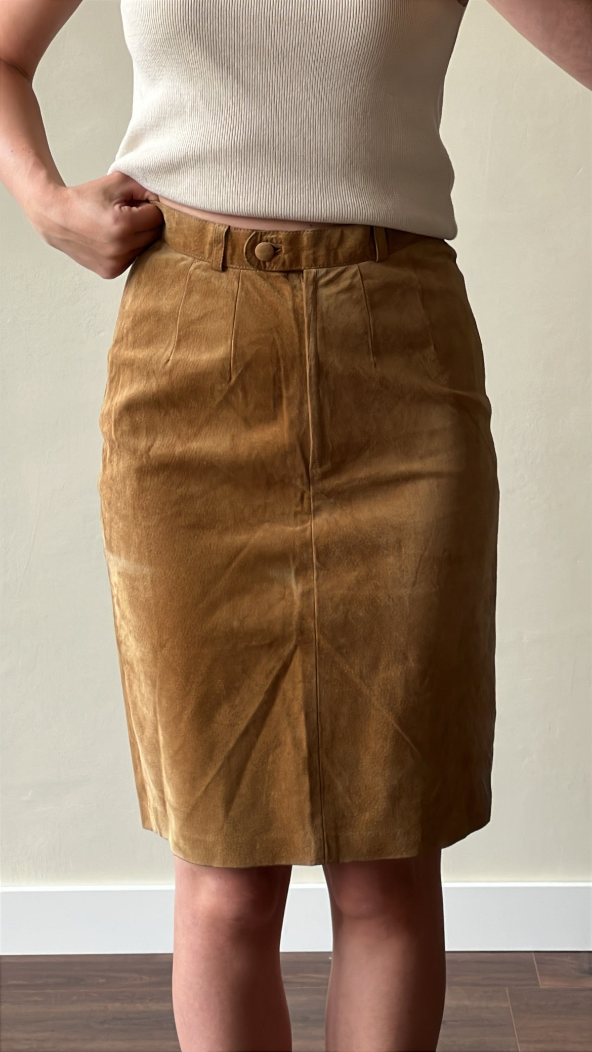 Vintage suede skirt