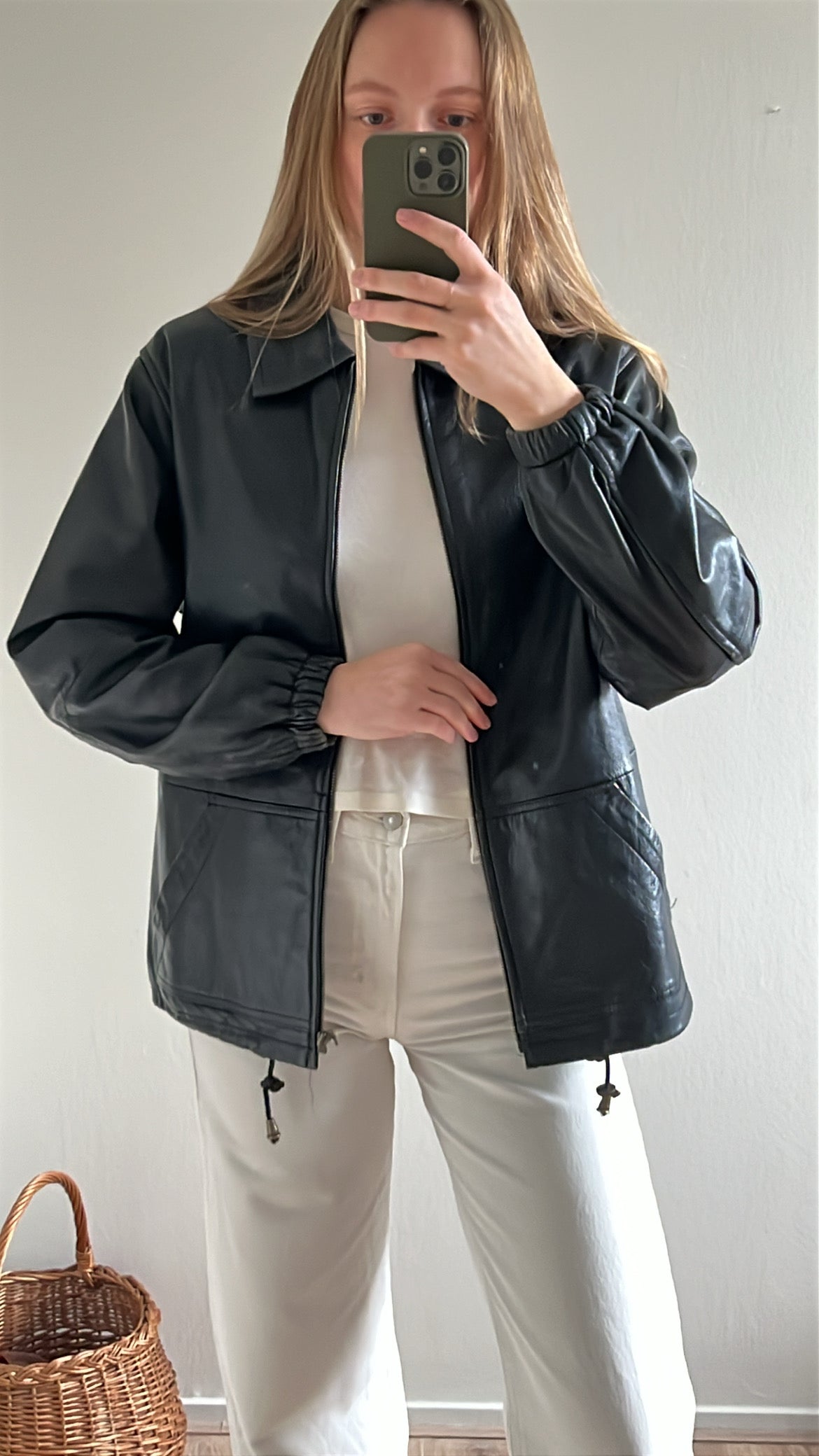 vintage leather jacket