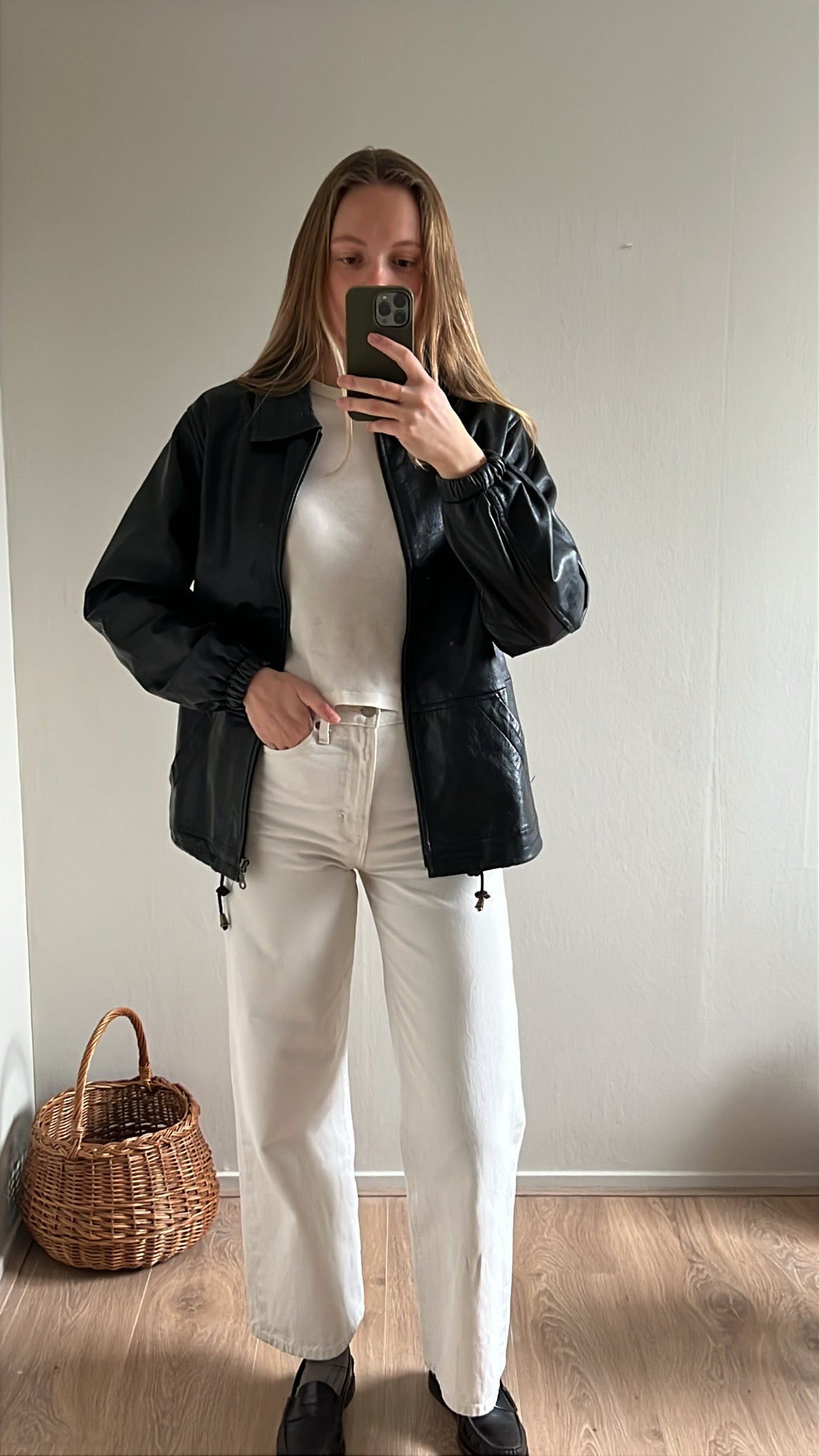 vintage leather jacket