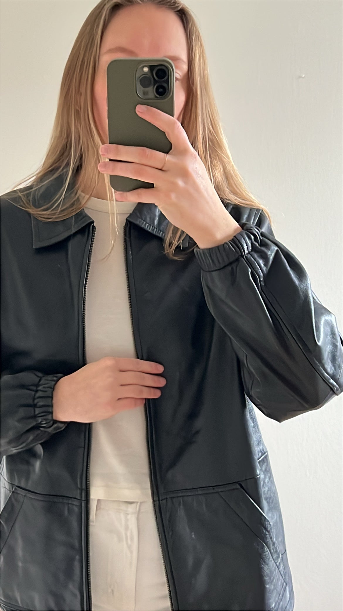 vintage leather jacket