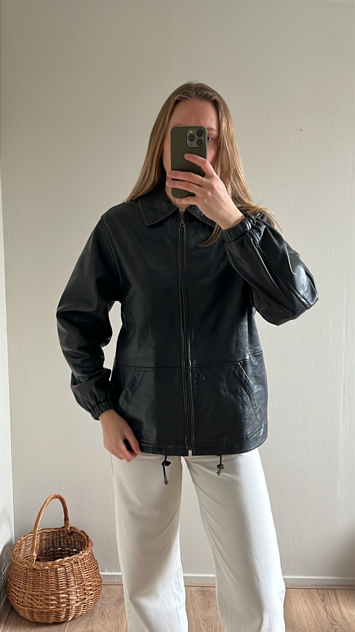 vintage leather jacket