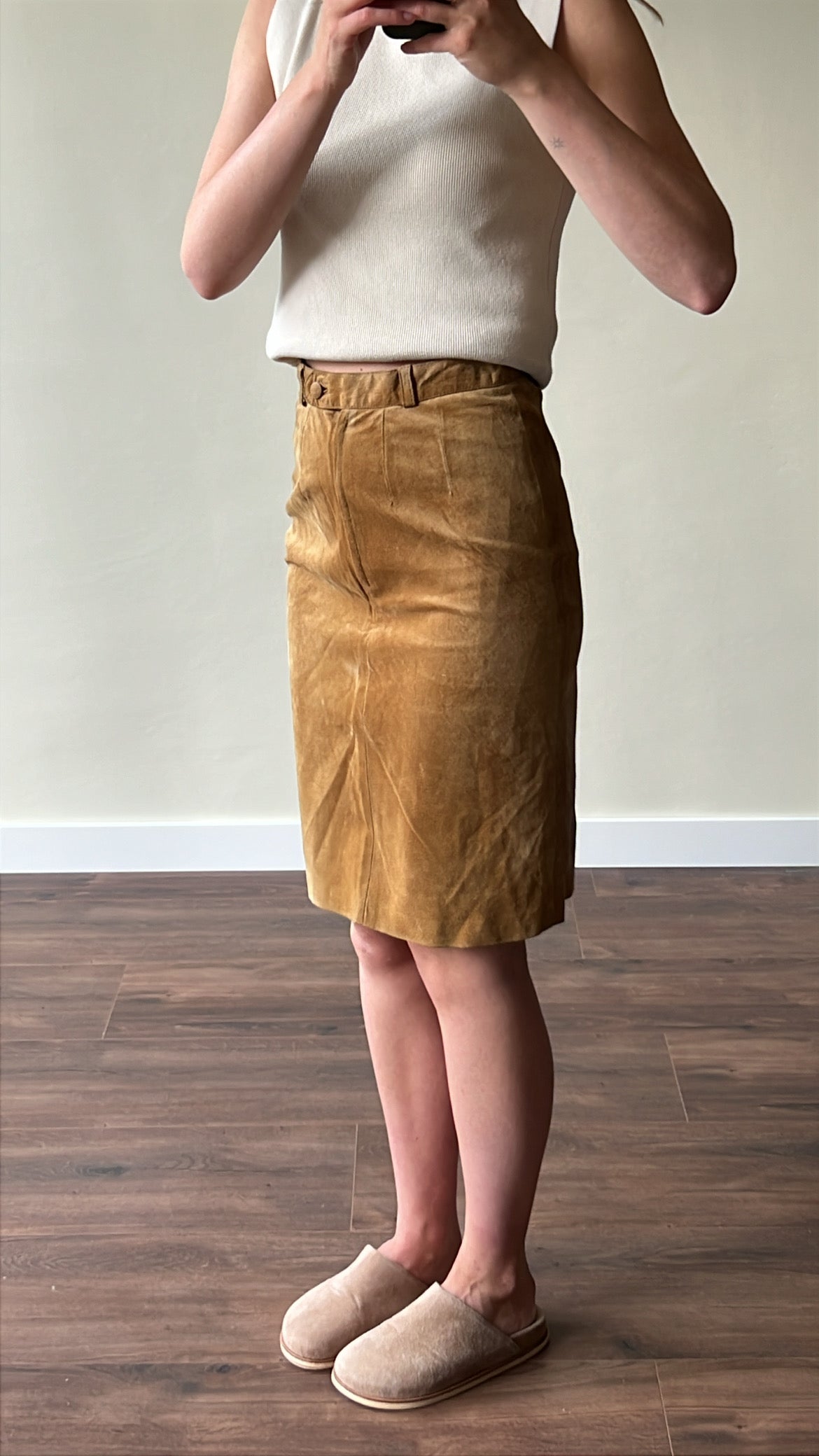 Vintage suede skirt