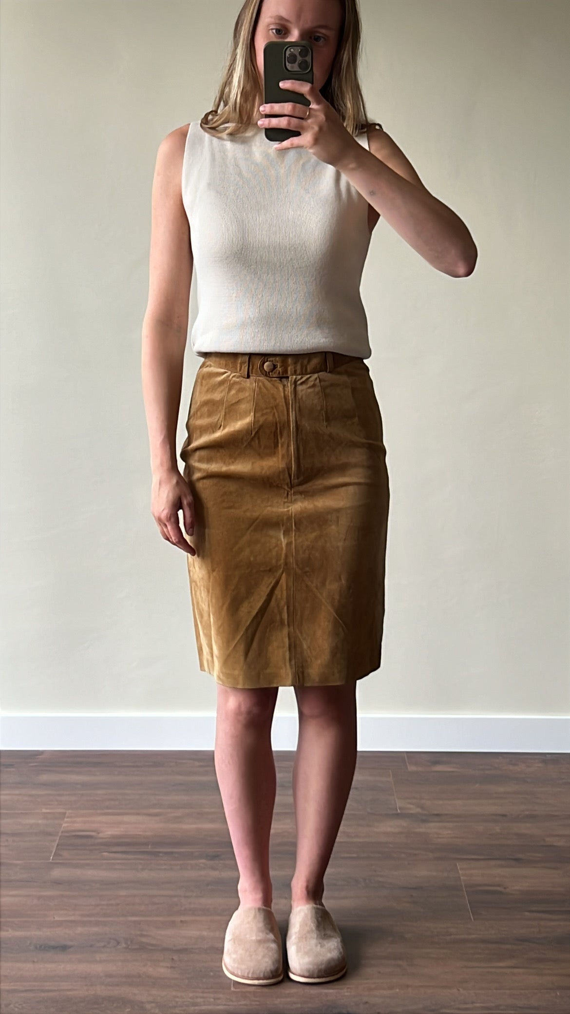 Vintage suede skirt