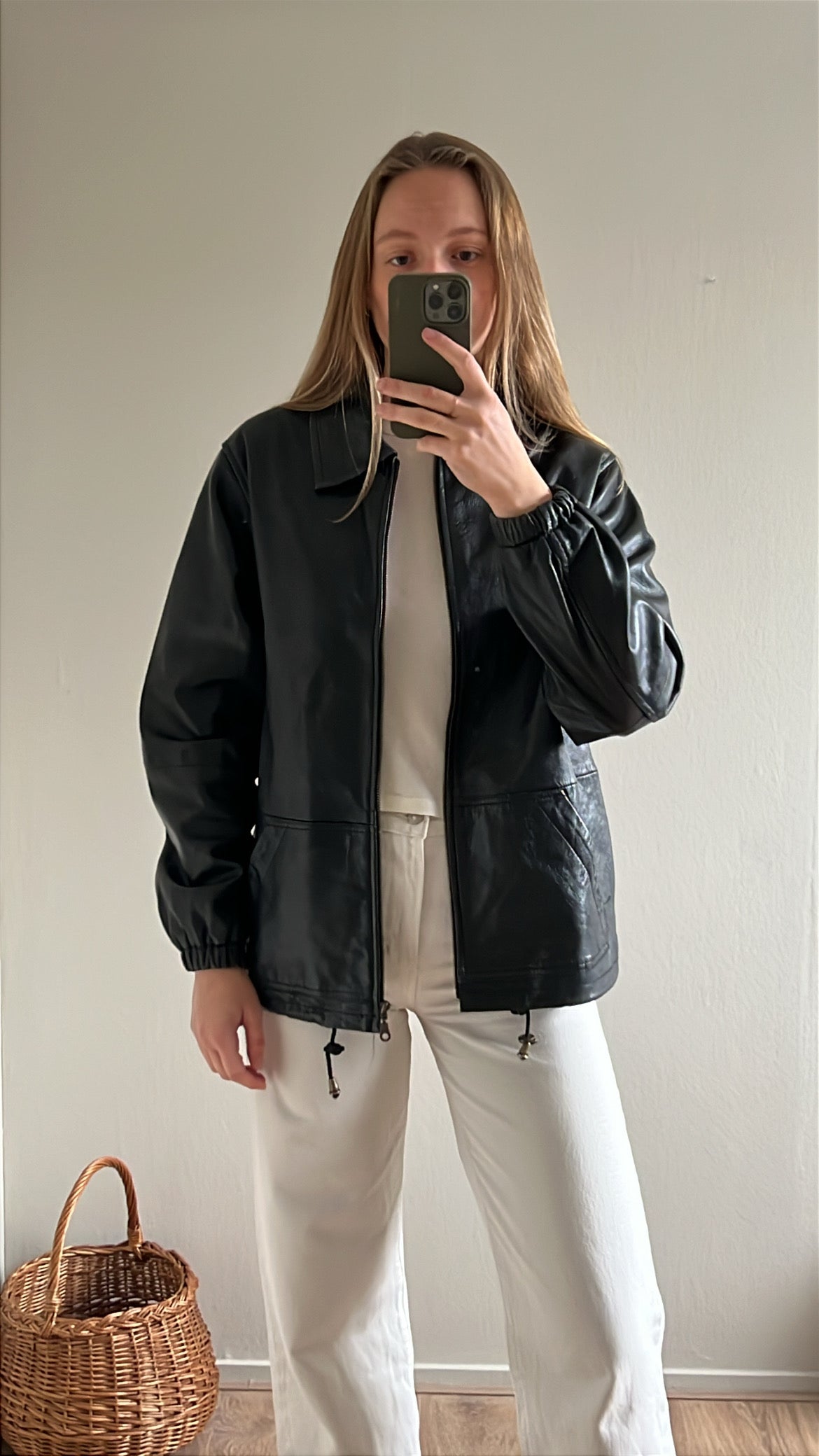 vintage leather jacket