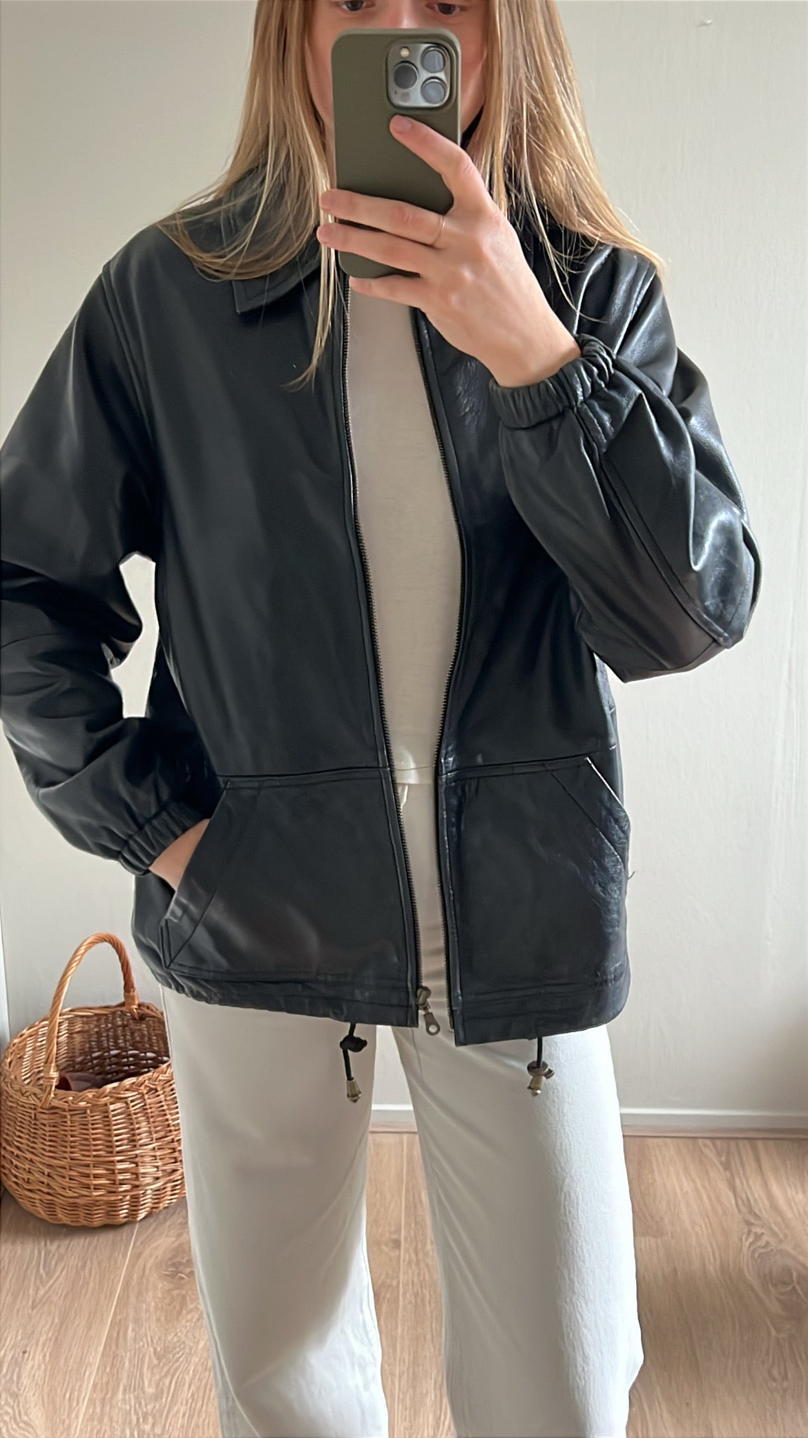 vintage leather jacket