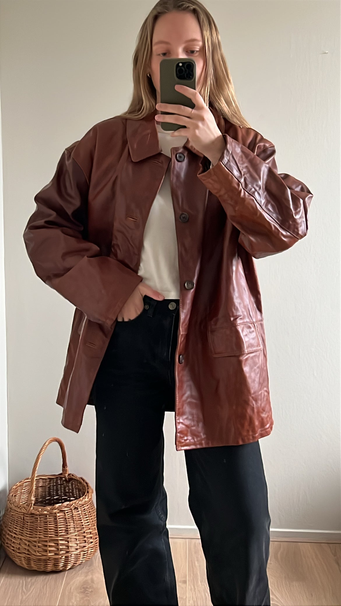 vintage leather jacket