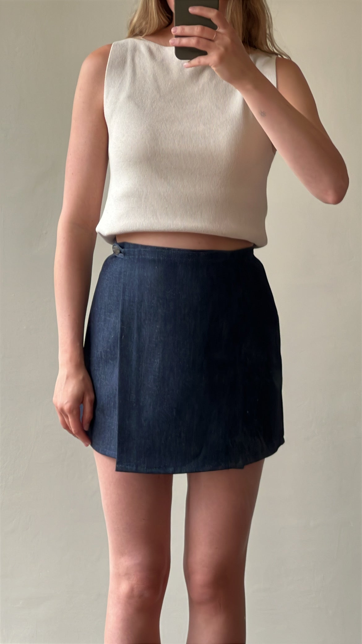Vintage denim skirt