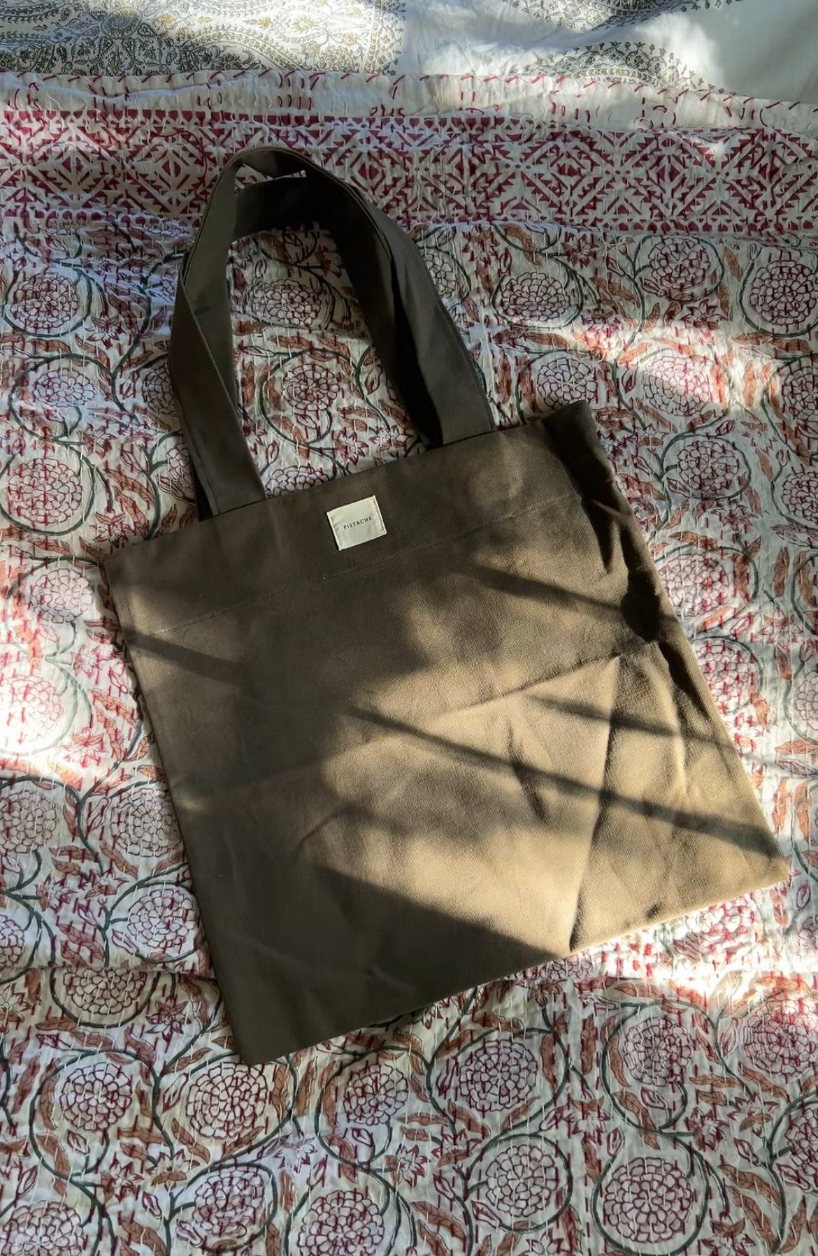 Handmade pistache totebag