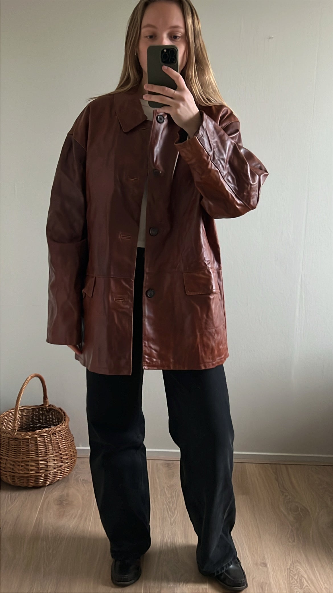 vintage leather jacket